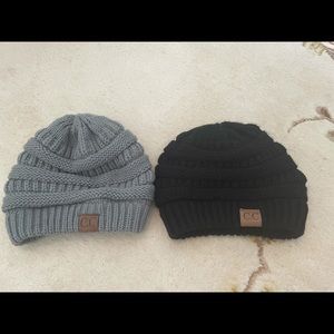 CC brand beanie duo
